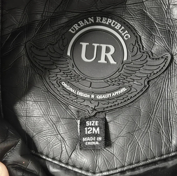 Urban Republic faux leather coat.‎ Size 12M - Picture 2 of 7